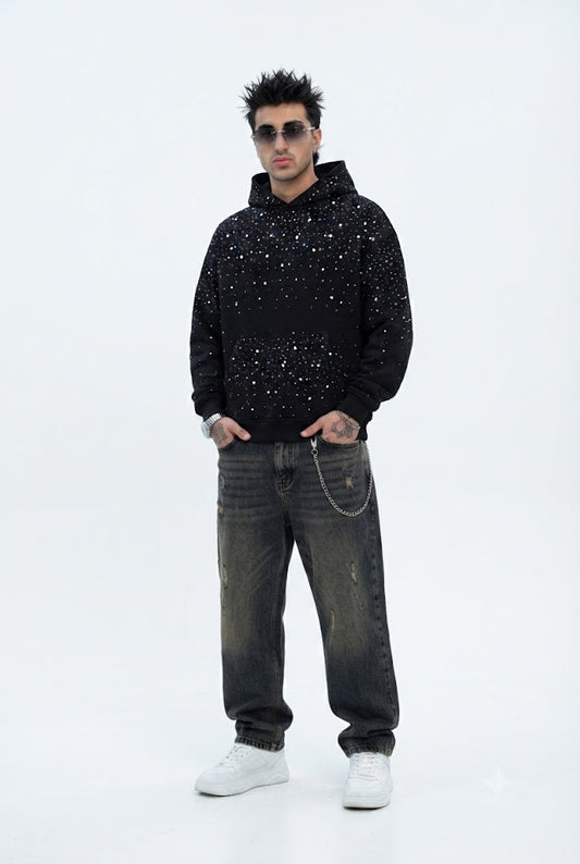 Rhinestone Vintage Hoodie