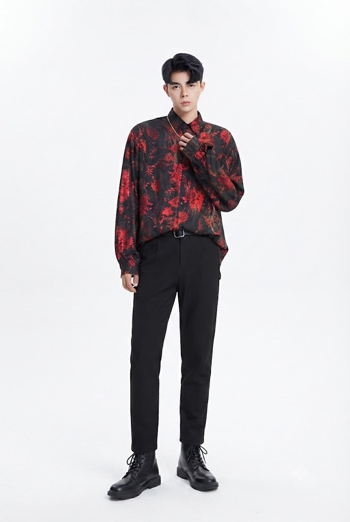 Streetwear Hip Hop Floral Shirt