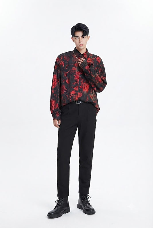 Streetwear Hip Hop Floral Shirt