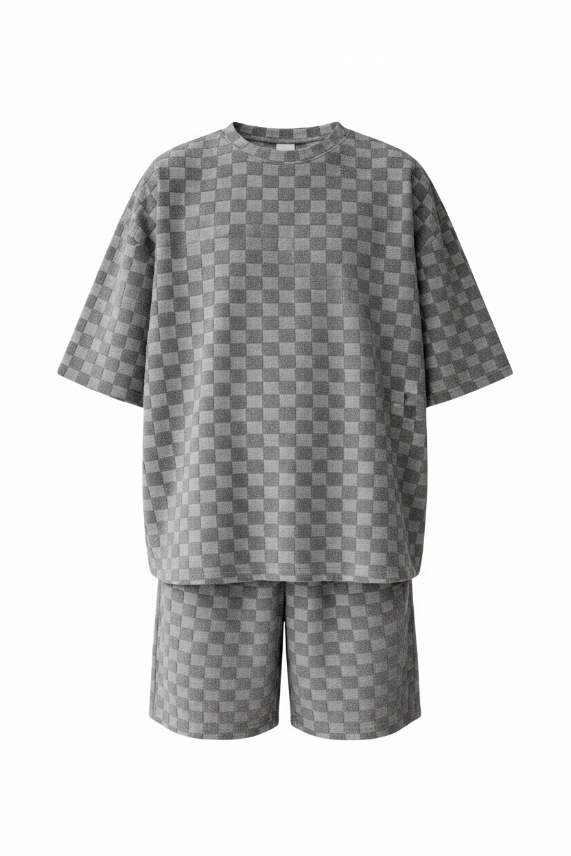 Jacquard Plaid Set - Front View