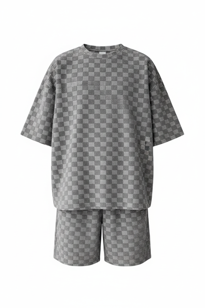 Jacquard Plaid Set - Front View