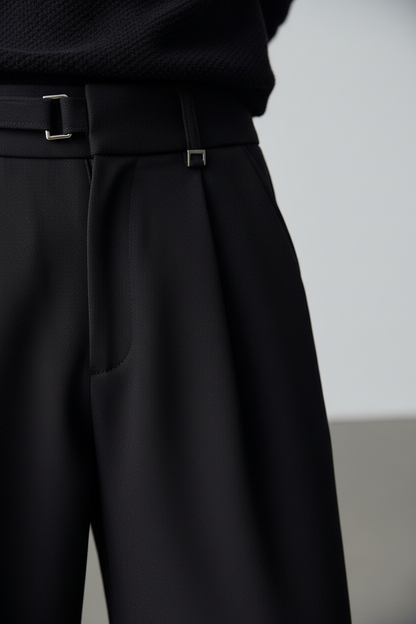 Loose Draping Suit Pants - Detail Shot