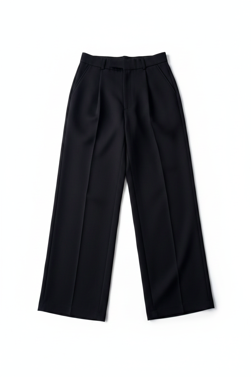 Loose Draping Suit Pants - Flat Lay
