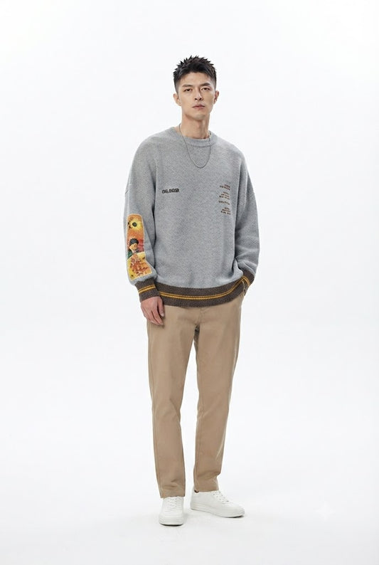 Letter Decal loose sweater