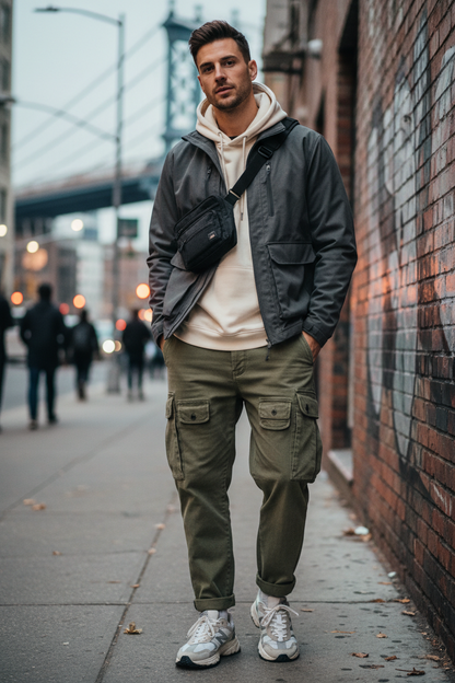 Multi Pocket Washed Casual Pants - Lifestyle