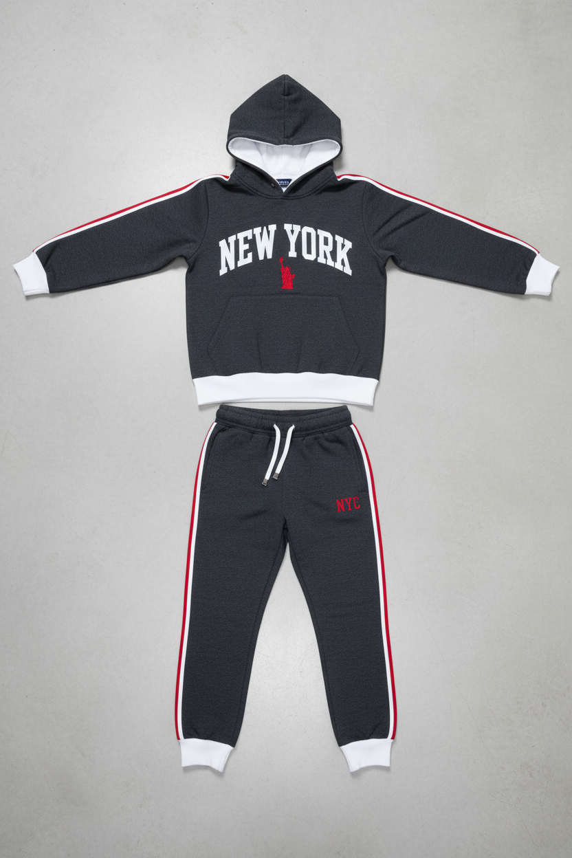 New York Hooded Tracksuit - Flat Lay