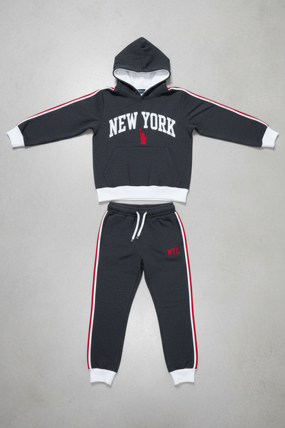 New York Hooded Tracksuit - Flat Lay