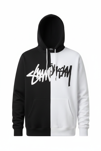 Novien Colorblock Graffiti Hoodie - Front View