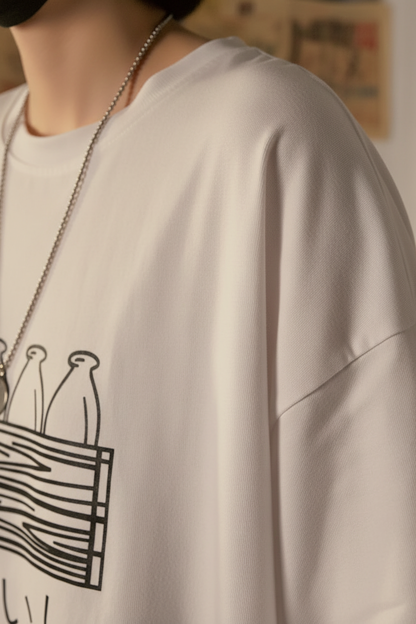 Oversized Japanese Tee - Detail Shot