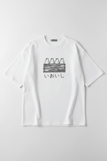 Oversized Japanese Tee - Flat Lay