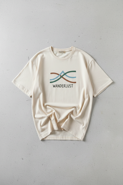 Pure Cotton Loose Tee - Flat Lay