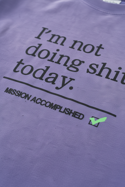 Purple Vintage Washed Graphic Tee - Detail Shot
