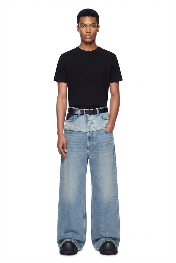 Denim Patchwork Jeans