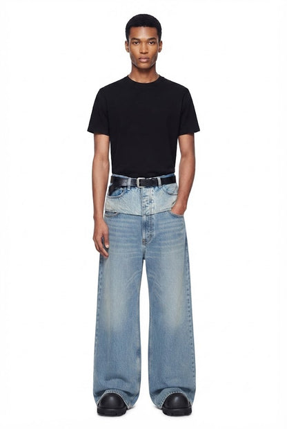 Denim Patchwork Jeans