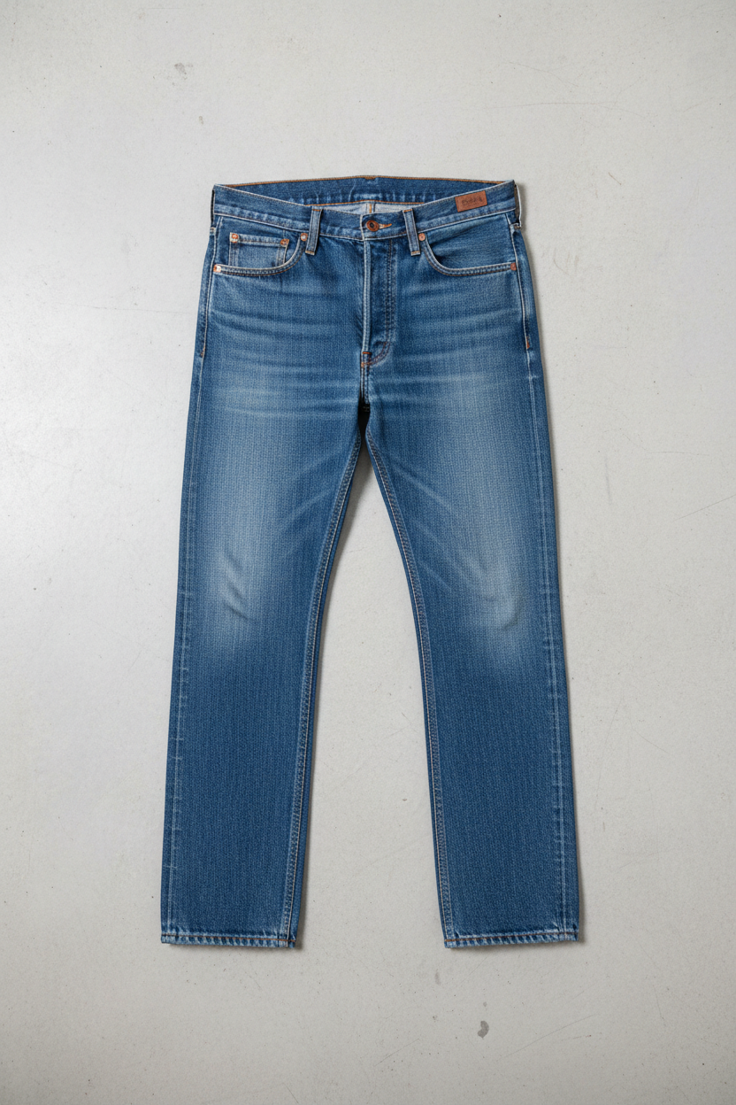 Retro Straight Leg Jeans - Flat Lay