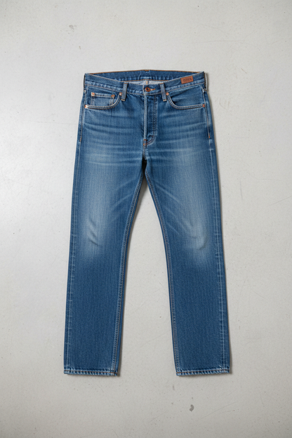 Retro Straight Leg Jeans - Flat Lay