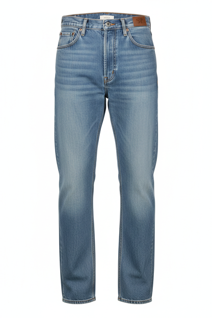 Retro Straight Leg Jeans - Front View