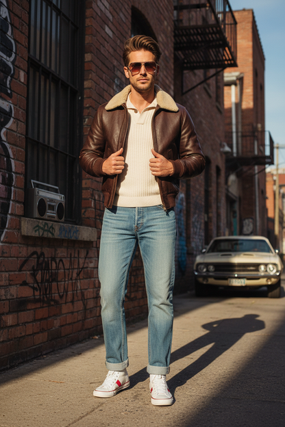Retro Straight Leg Jeans - Lifestyle