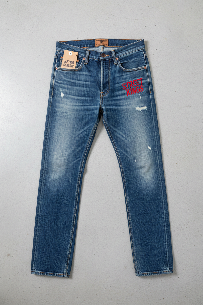Retro Street Jeans - Flat Lay