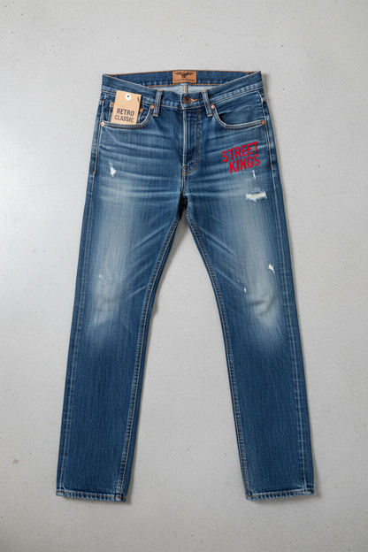 Retro Street Jeans - Flat Lay