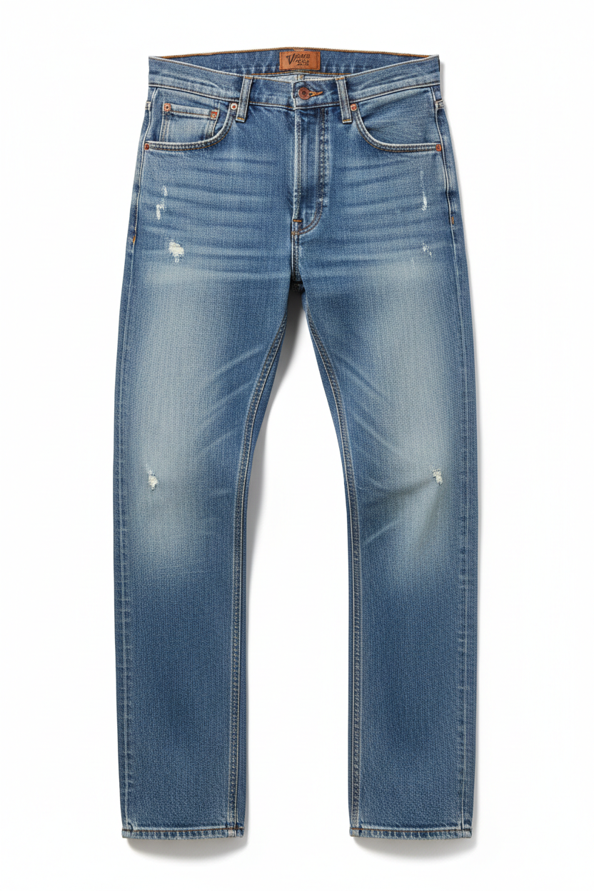 Retro Washed Jeans - Front View