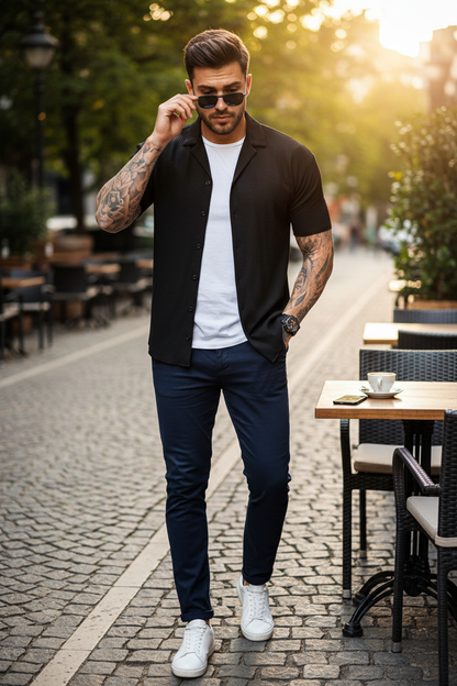 Short Sleeve Cardigan Shirt - Lifestyle