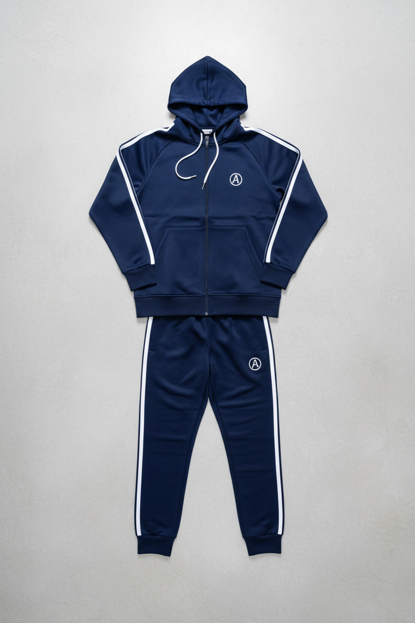 Sports Hooded Tracksuit - Flat Lay