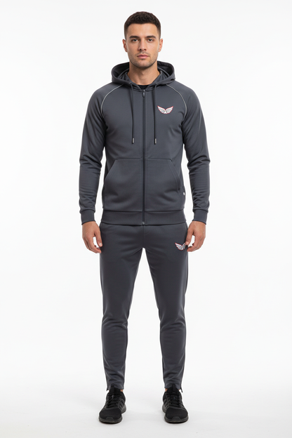 Sports Hooded Tracksuit - Front View