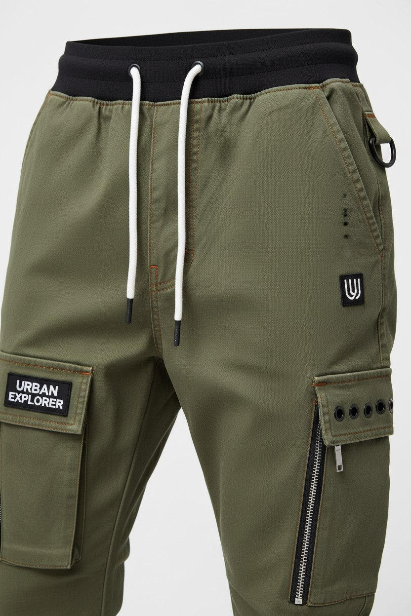Trendy Street Pants - Close-Up Detail