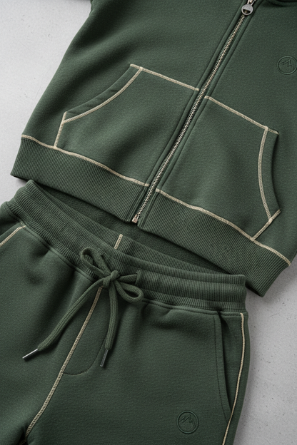 Two-Piece Tracksuit Set - Close-Up Detail