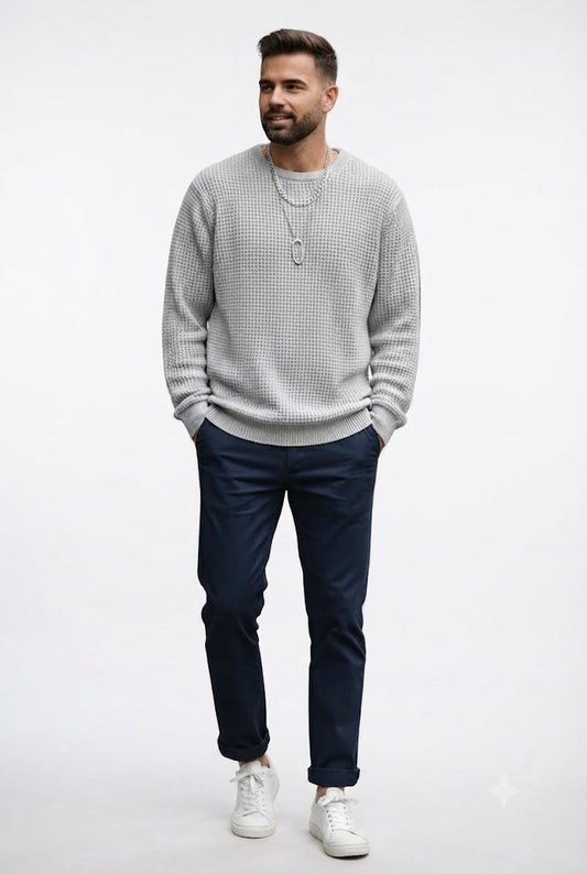 Crew Neck Casual Sweater