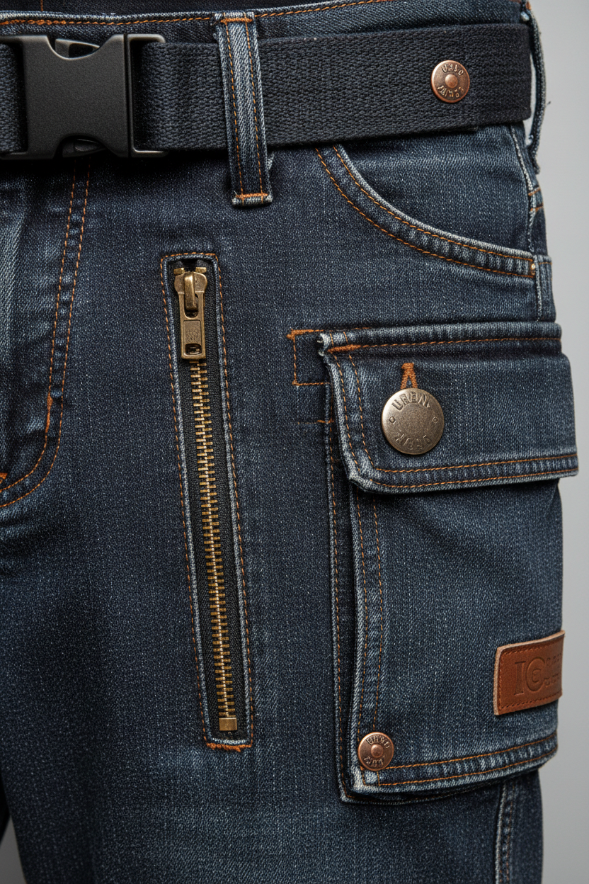 Urban Denim Cargo - Close-Up Detail