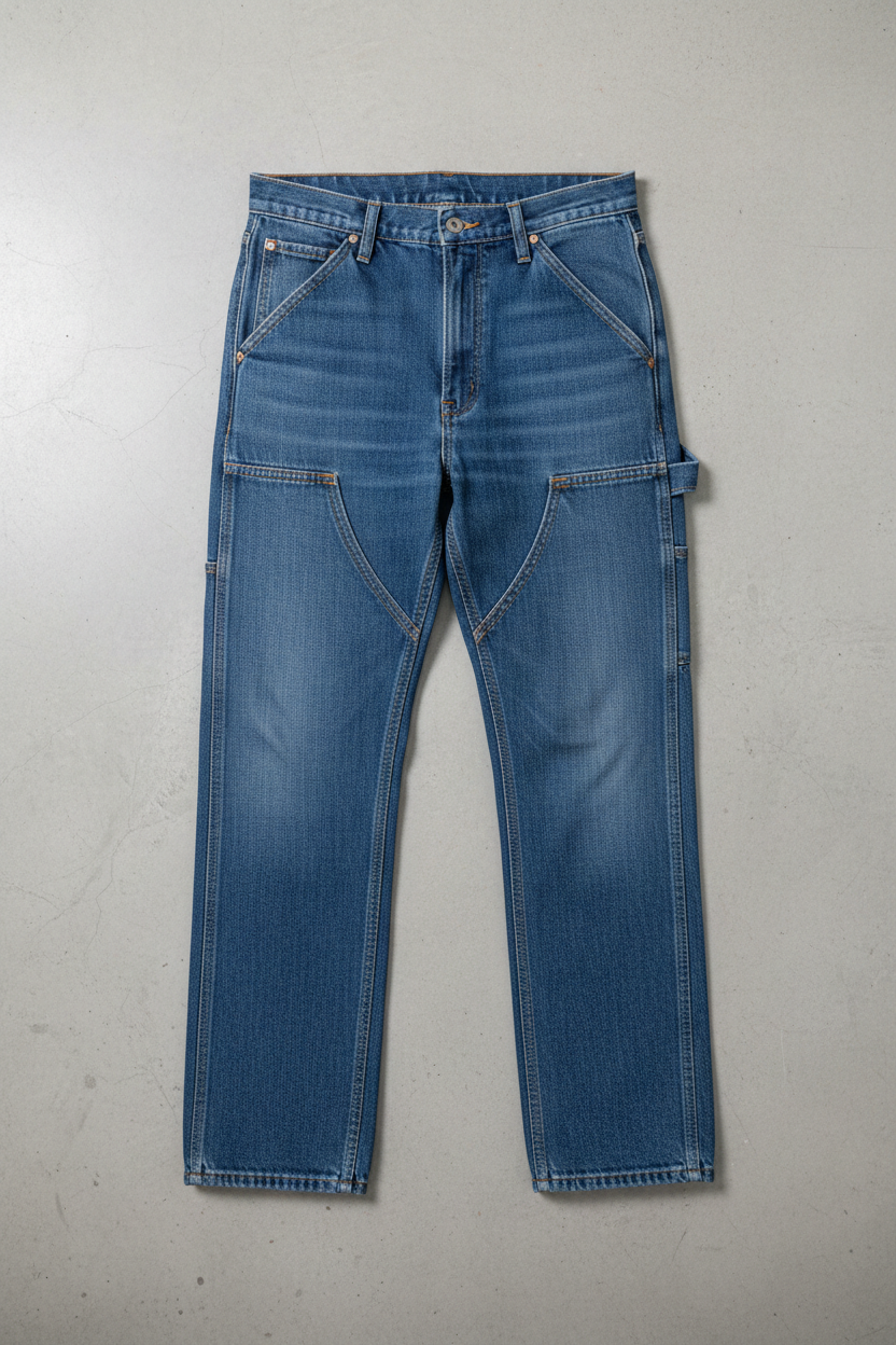Utility Straight Jeans - Flat Lay