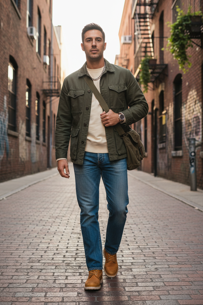 Vintage Wash Straight Jeans - Lifestyle