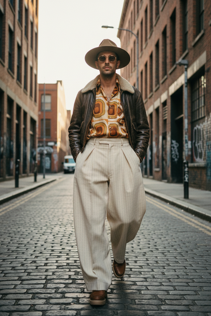 Vintage Wide Leg Trousers - Lifestyle