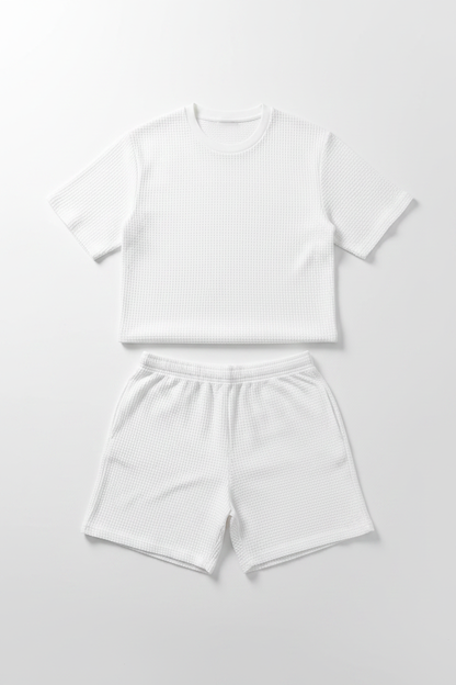 Waffle Knit Summer Set - Flat Lay