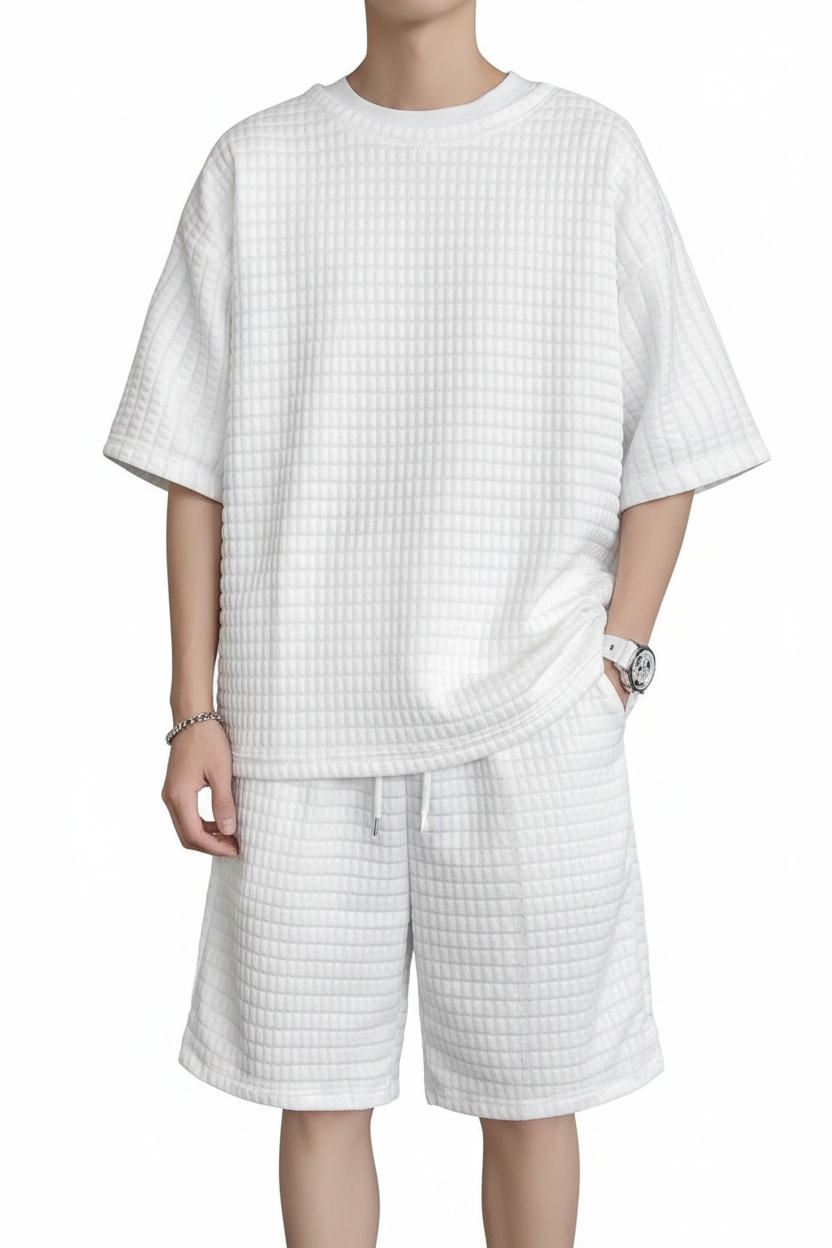 Waffle Knit Summer Set - Front View