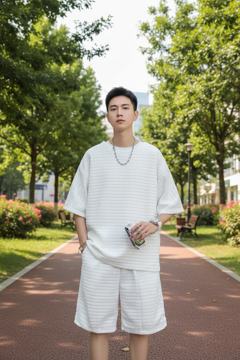 Waffle Knit Summer Set - Lifestyle