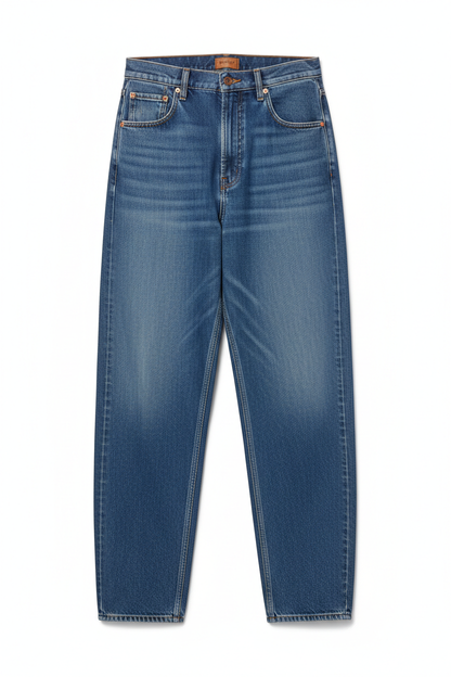 Wide Leg Denim Jeans - Front View