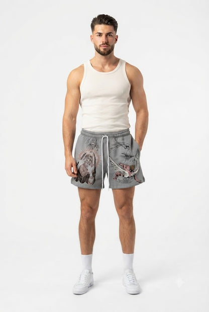 Printed Loose-Fit Drawstring Summer Shorts
