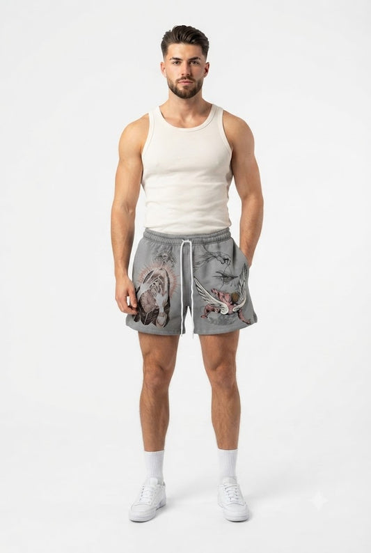 Printed Loose-Fit Drawstring Summer Shorts