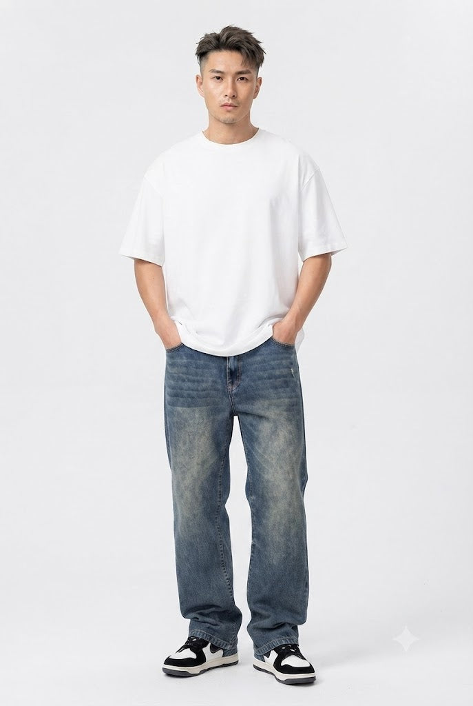Washed Denim Jeans