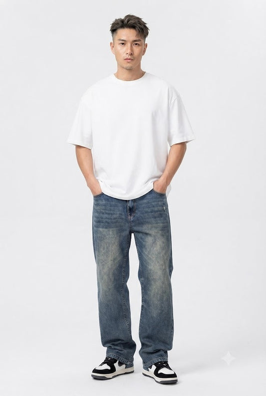 Washed Denim Jeans