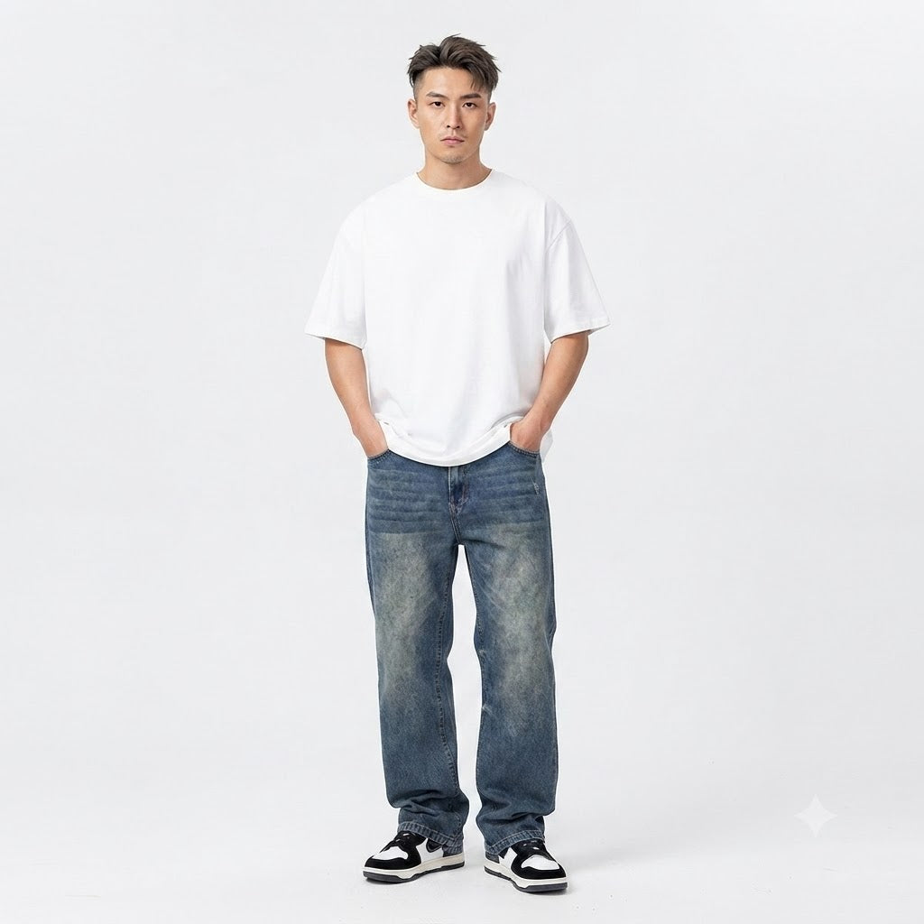 Washed Denim Jeans