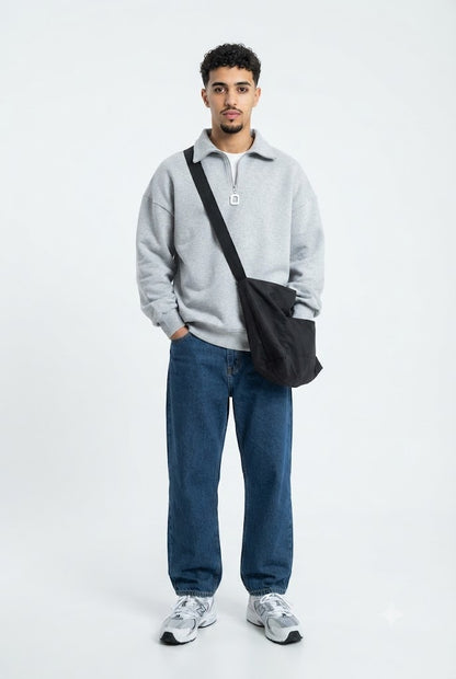 Oversized Quarter Zip Sweater