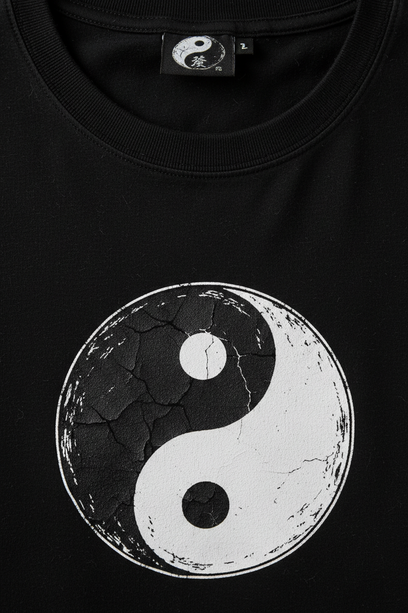 Yin Yang Inspired Tee - Close-Up Detail