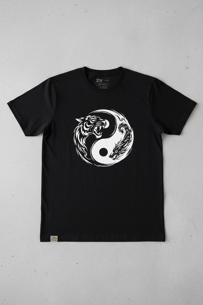 Yin Yang Inspired Tee - Flat Lay