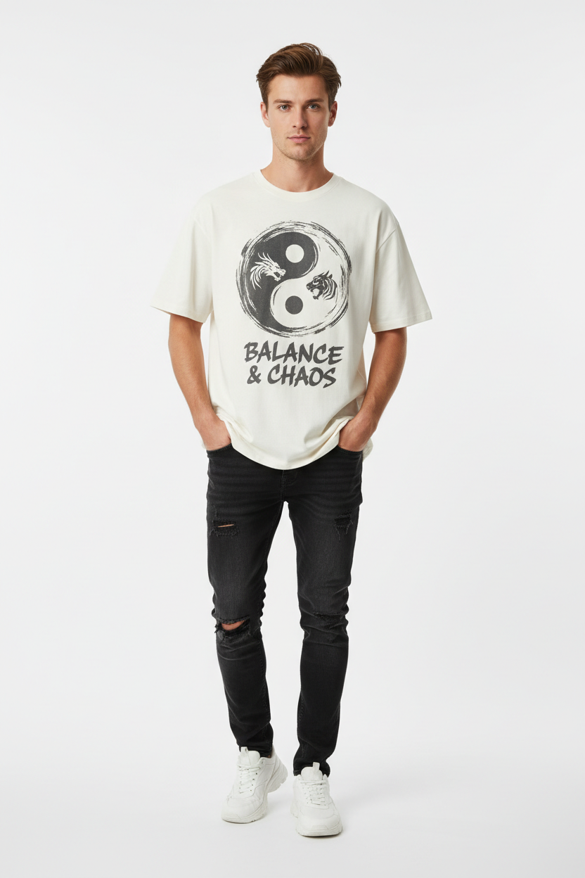 Yin Yang Inspired Tee - Front View